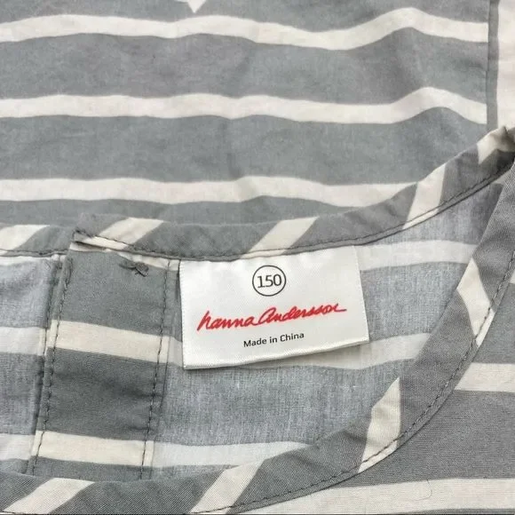 HANNA ANDERSSON Mast Grey Happy Play Dress size: 10 (140) - Picture 5 of 8